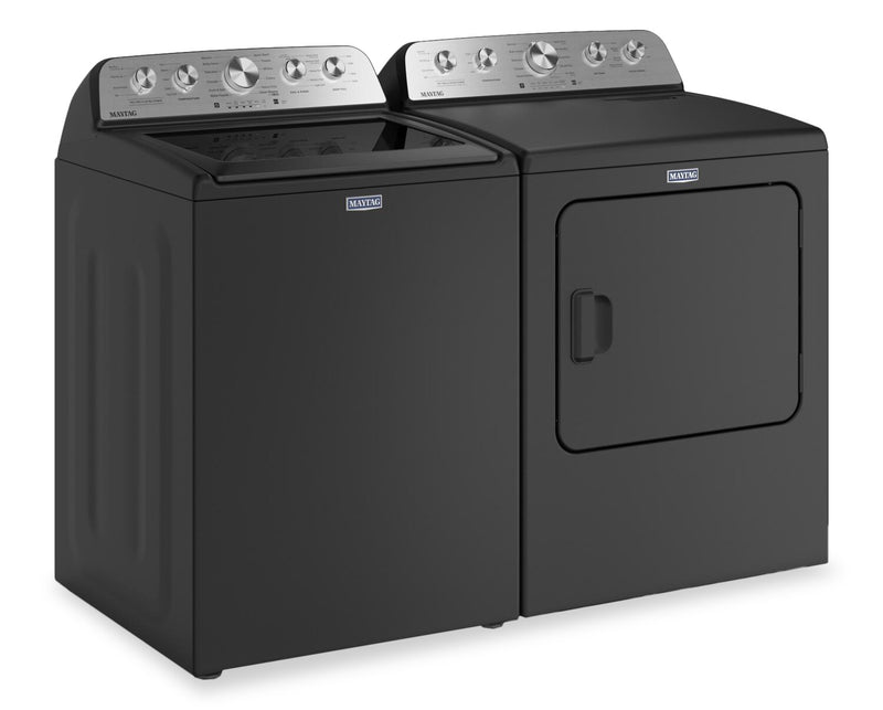 Laveuse à chargement par le haut 5,5 pi³ avec Animal Pet Pro et sécheuse électrique Animal Pet Pro 7,0 pi³ de Maytag - noir volcan