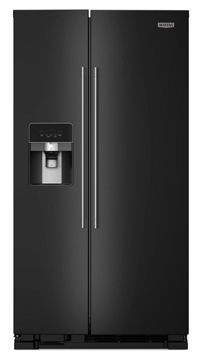 Maytag 36" 25 Cu. Ft. Side-by-Side Refrigerator - Black - MRSF4036PB | Réfrigérateur Maytag de 25 pi³ et de 36 po à compartiments juxtaposés - noir - MRSF4036PB | MRSF40PB