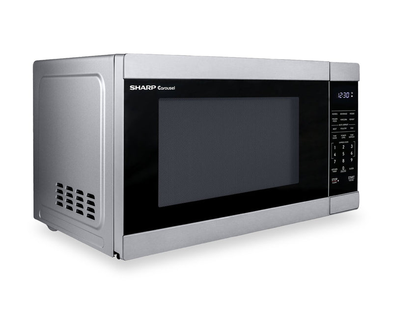 Four à micro-ondes de comptoir Sharp de 1,1 pi3 avec plateau tournant CarouselMD - SMC1162KSC