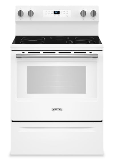 Maytag 30" 5.3 Cu. Ft. Electric Range with No Preheat Air Fry - White - YMFES6030RW | Cuisinière électrique Maytag de 5,3 pi3 et de 30 po avec friture à air sans préchauffage - blanche - YMFES6030RW | YMFES6RW