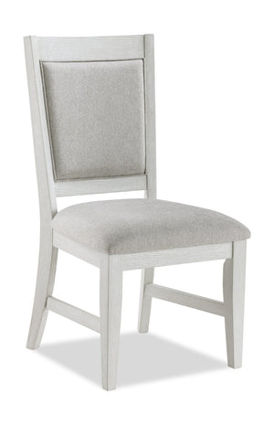Chaise de salle à manger Vida en tissu de polyester - blanche