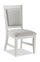 Chaise de salle à manger Vida en tissu de polyester - blanche