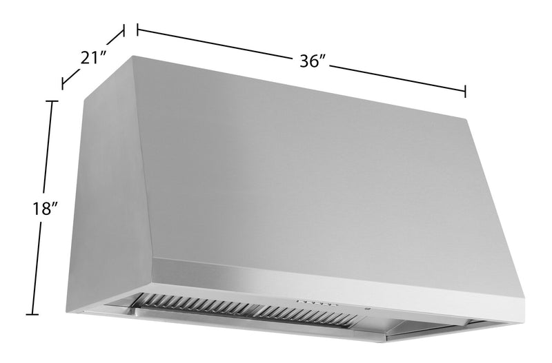 Hotte de cuisinière intelligente commerciale GE de 36 po - acier inoxydable - UVW93642PSS