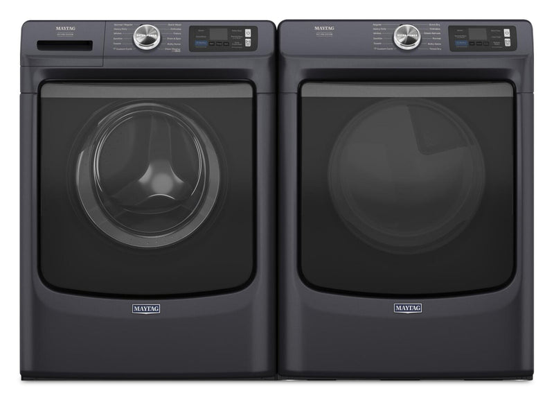 Laveuse intelligente à chargement frontal Pet Pro de 5,8 pi3 et sécheuse électrique de 7,4 pi3 de Maytag – acier minuit