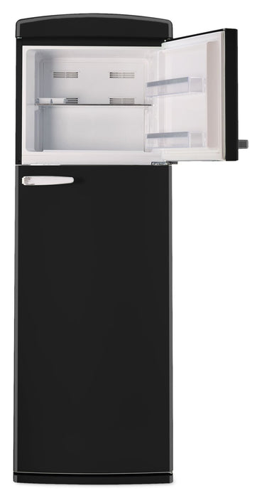 Réfrigérateur Classic Rétro d’Unique de 24 po et de 11 pi3 à congélateur supérieur - noir minuit - UNQ-310L B TM