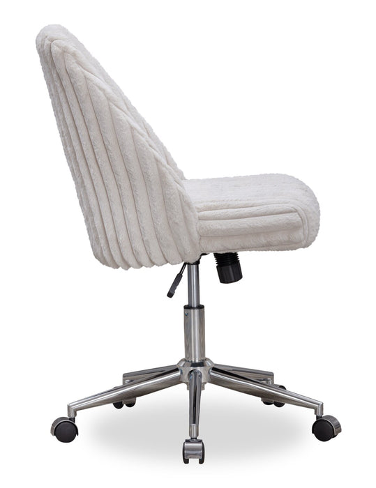 Chaise de bureau réglable Mink de Sealy de 26 po - crème