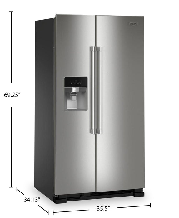 Réfrigérateur Maytag de 25 pi³ et de 36 po à compartiments juxtaposés - acier inoxydable - MRSF4036PZ
