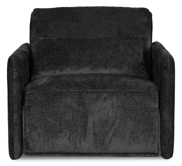 Fauteuil-lit Dawn de 42 po en tissu de chenille - gris