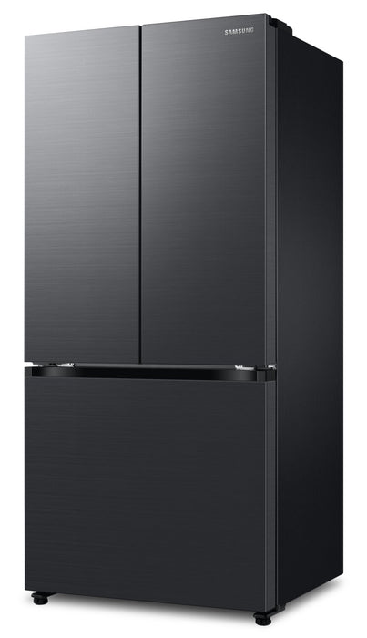 Réfrigérateur Samsung de 17,5 pi³ et de 33 po à portes françaises de profondeur Comptoir - noir caviar matté - RF18A5101MT/AA