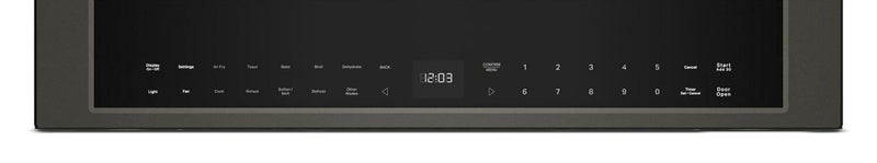 Four à micro-ondes à hotte intégrée intelligent multifonctionnel KitchenAid à installation affleurée - Minerai noir  - YKMMF730PBE