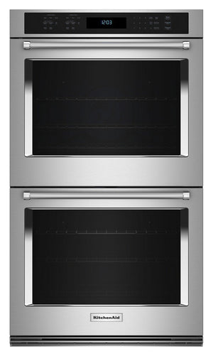 Four mural double électrique KitchenAid de 10 pi³ et de 30 po avec convection véritable - acier inoxydable avec fini PrintShieldMC - KOED530PPS