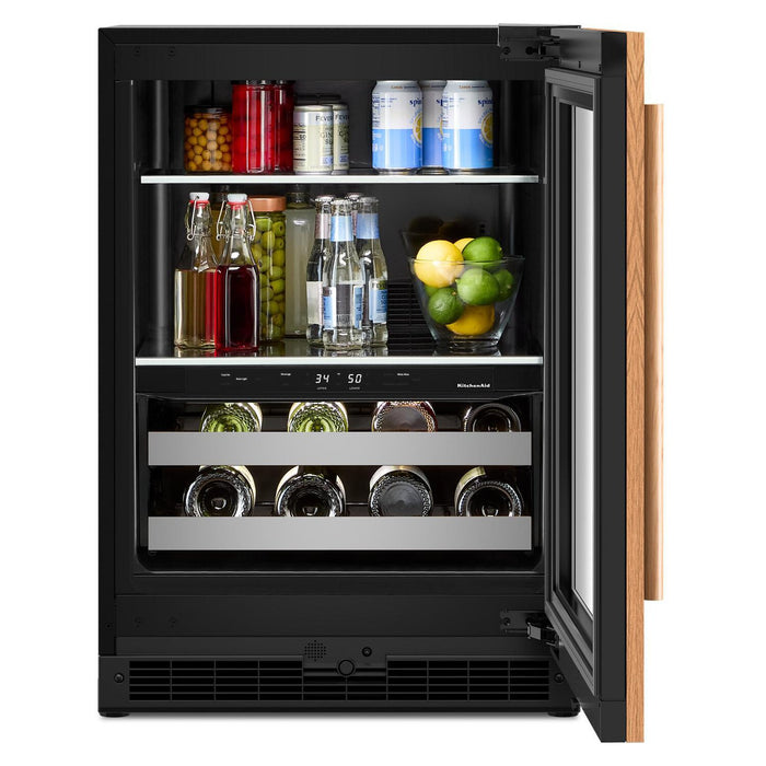 Refroidisseur à boissons KitchenAid de 24 po à panneau personnalisable - noir - KUBR524SPA