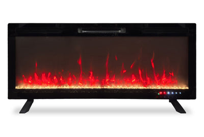 Mirage 48" Modern Electric Free Standing Wall Mountable Fireplace - Black | Foyer électrique moderne Mirage de 48 po - noir