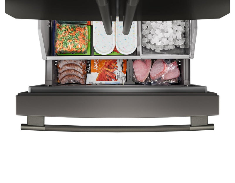 Réfrigérateur KitchenAid de profondeur comptoir à portes françaises avec distributeur d’eau interne - minerai noir - KRFC336SBE