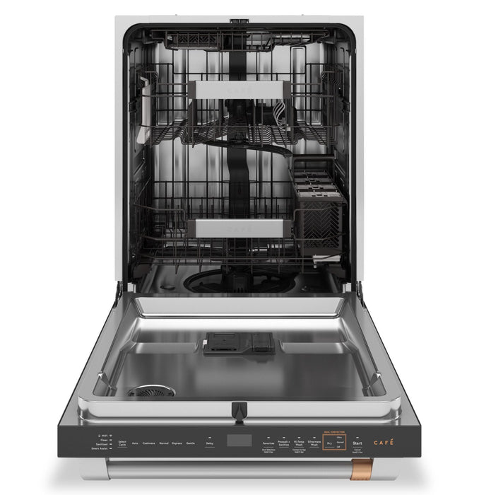 Lave-vaisselle intelligent Café CustomFit de 24 po et de 39 dBA avec commandes sur le dessus et 3e panier - acier inoxydable - CDT888P2VS1
