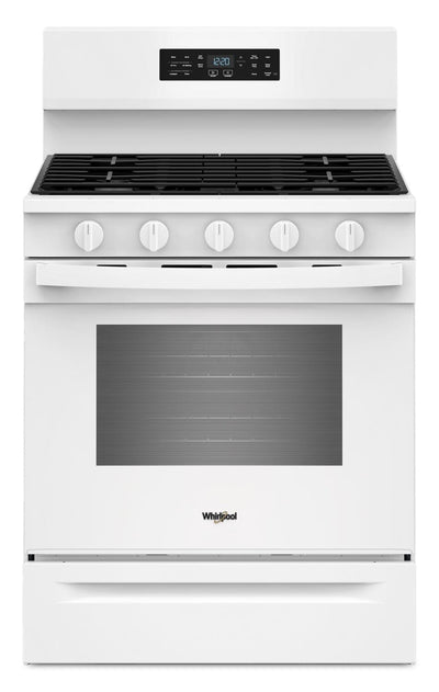 Whirlpool 5.0 Cu. Ft. Gas Range with Air Cooking – White - WFGS5730SW | Cuisinière à gaz Whirlpool de 5,0 pi3 avec cuisson à air – blanche - WFGS5730SW