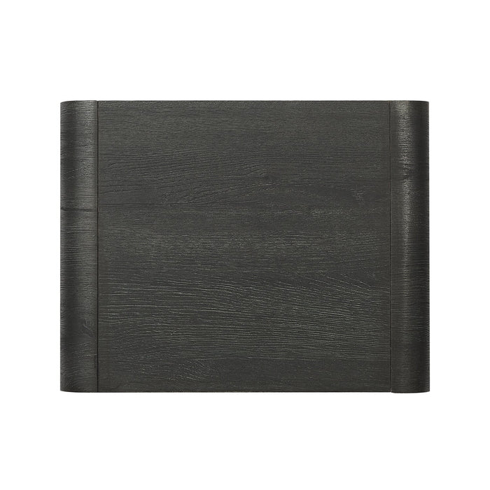 Table de nuit Odin de 18 po (l) x 25,75 po (H) avec tablette de rangement - noire