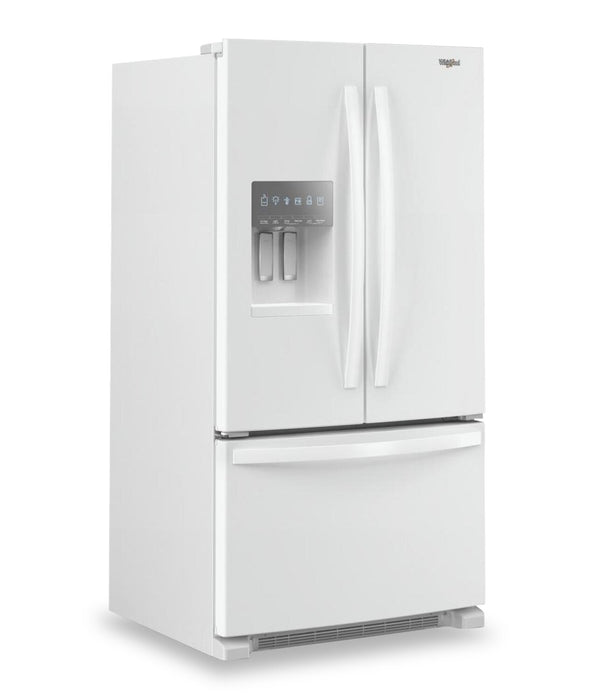 Réfrigérateur Whirlpool de 36 po et de 25 pi³ à portes françaises avec distributeur d’eau et de glaçons - WRFF3436RW