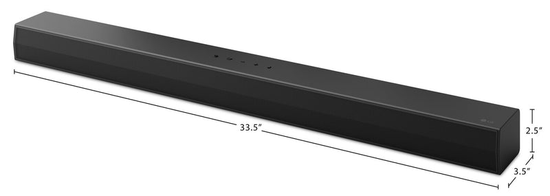Barre de son LG à 5.1 canaux avec Bluetooth, DolbyMD Digital, haut-parleurs arrière et caisson d’extrêmes graves sans fil (S60TR.ACANLLK)