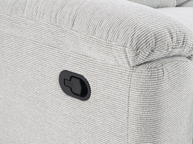 Fauteuil à inclinaison manuelle Spencer de 41,3 po en tissu de chenille - gris