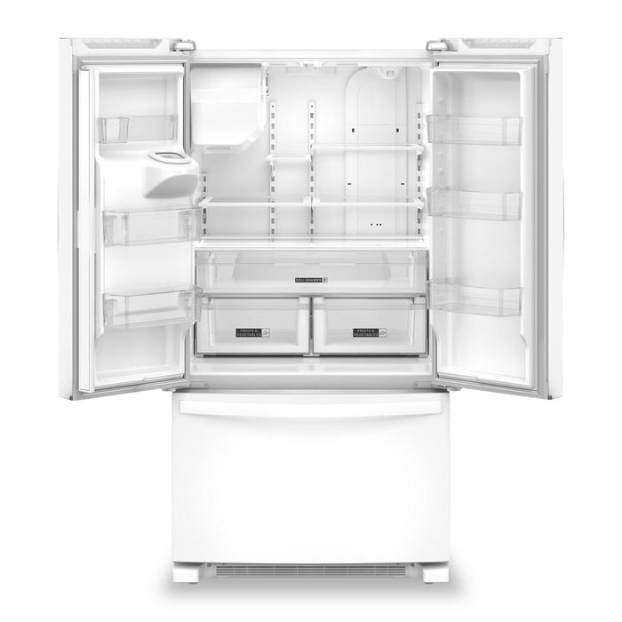 Réfrigérateur Whirlpool de 36 po et de 25 pi³ à portes françaises avec distributeur d’eau et de glaçons - WRFF3436RW
