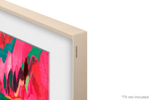 Cadre décoratif personnalisable pour téléviseur The Frame Pro de 85 po de Samsung - sable doré biseauté