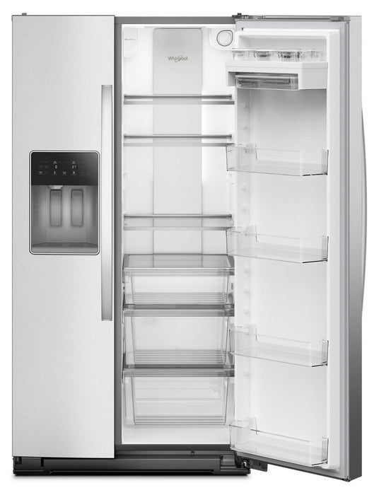Réfrigérateur Whirlpool de 21 pi³ et de 36 po à compartiments juxtaposés - acier inoxydable résistant aux traces de doigts - WRSC6536RZ