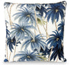 Coussin décoratif orné d’un palmier pour l’intérieur et l’extérieur - bleu