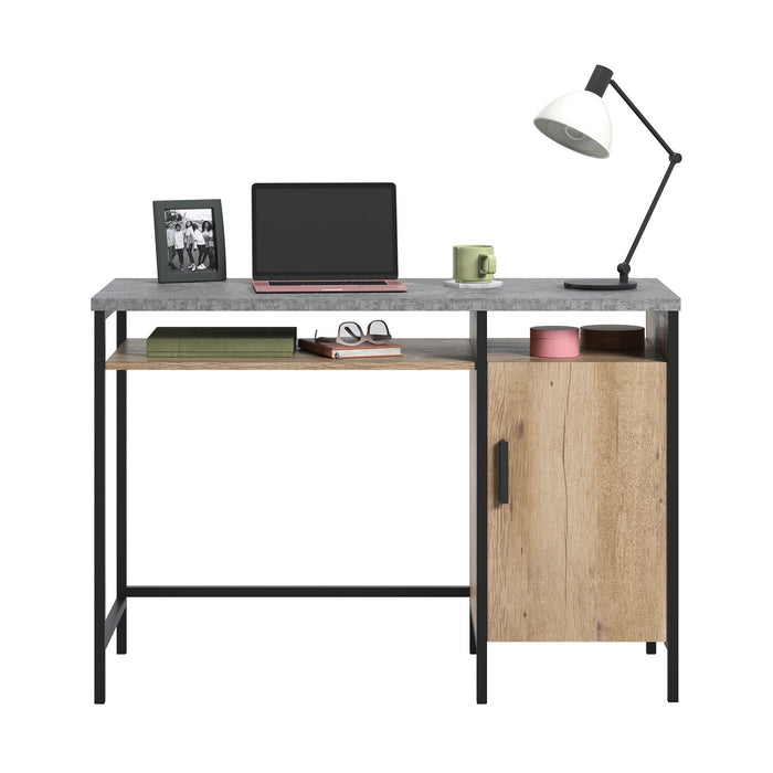 Bureau Bradley de 45 po avec piédestal et armoire - chêne clair
