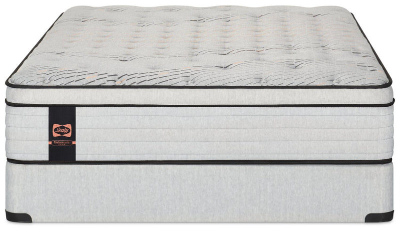 Ensemble Matelas moelleux à Euro-plateau Alora PosturepedicMD Plus de Sealy pour grand lit