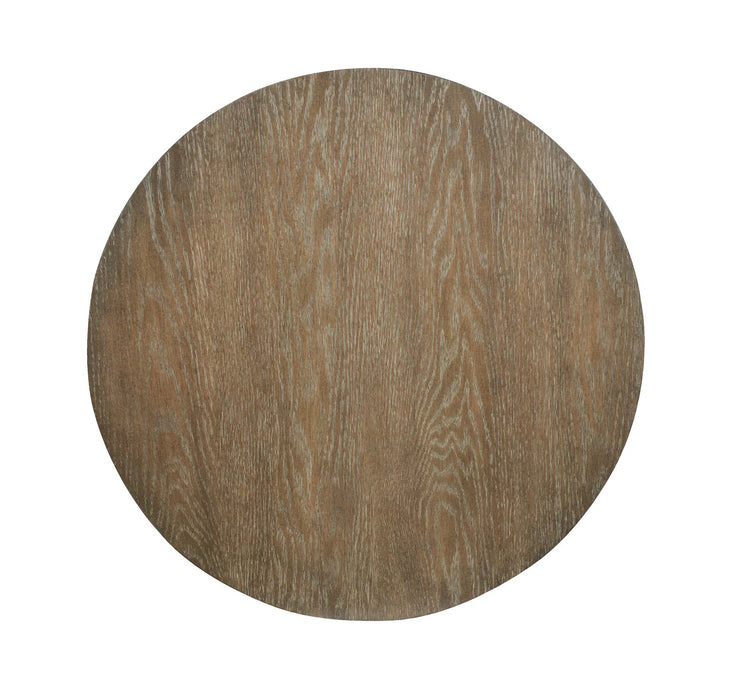 Table de bout moderne ronde Eldon de 22 po en bois massif avec rangement - marsouin