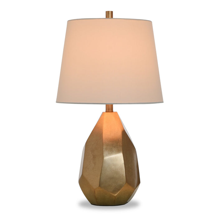 Lampe de table somptueuse Farah de 26 po en polyrésine dorée