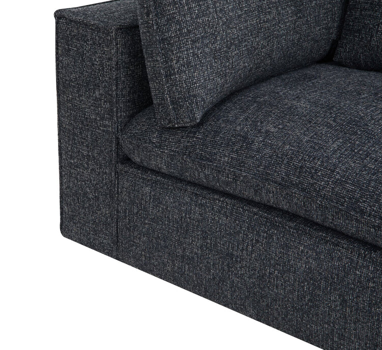 Sofa sectionnel modulaire Fusion 8 pièces en tissu de chenille gris anthracite avec coussins de dossier amovibles en duvet et plumes