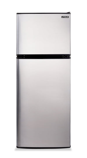 Réfrigérateur solaire Off-Grid de Unique de 10,3 pi3 et de 12/24 CC à congélateur supérieur - acier inoxydable - UGP-290LSS
