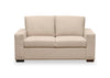 Causeuse Kennedy de 62,9 po en tissu avec accoudoirs rectilignes - taupe