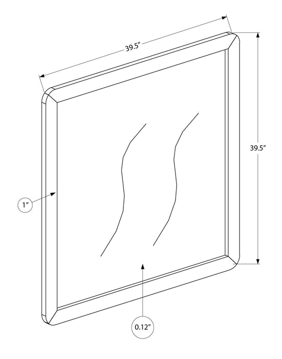 Miroir de commode de chambre à coucher Cami à fixer au meuble ou à suspendre au mur - gris