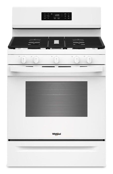 Cuisinière à gaz Whirlpool de 5,0 pi³ et de 30 po avec cuisson à air - blanche - WFGS4530SW 