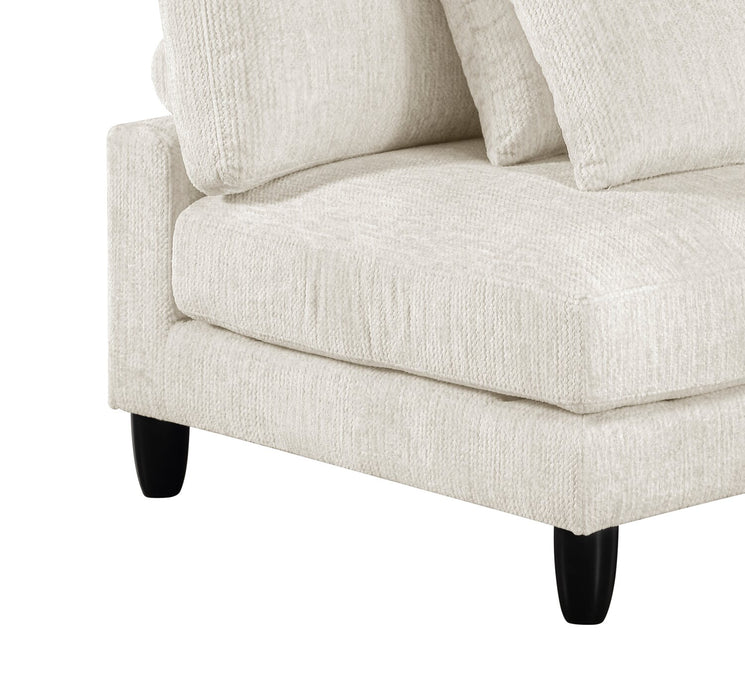 Sofa sectionnel modulaire Lounge 5 pièces en chenille - beige 