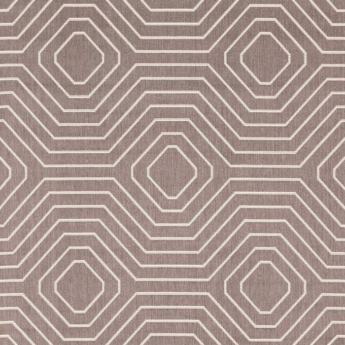 Carpette Suri géométrique 6 pi 7 po x 9 pi 6 po - brune