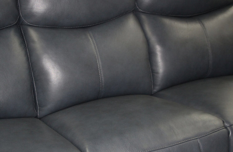Sofa inclinable Corbin de 84,65 po en cuir véritable de qualité supérieure - bleu