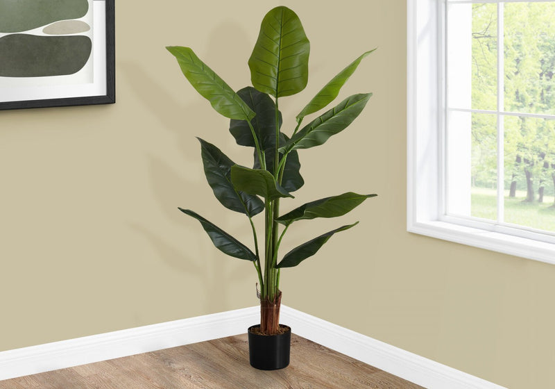 Strelitzia artificielle de 59 po en pot de 5 po