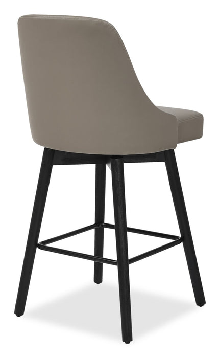 Tabouret bar pivotant Nash de hauteur comptoir - taupe