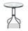 ["Table bistro Paris pour la terrasse à l’extérieur - dessus de table rond en verre, armature en acier doté d’un revêtement en poudre - noire"]
