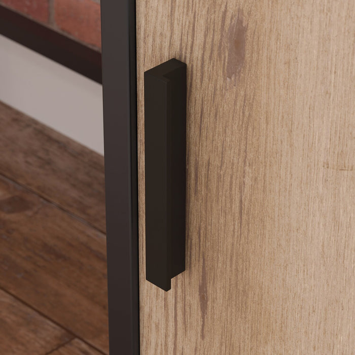 Bureau Bradley de 45 po avec piédestal et armoire - chêne clair