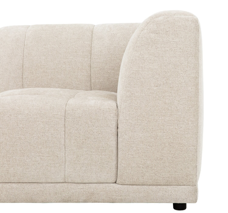 Sofa sectionnel modulaire Oaklyn 5 pièces en tissu avec coussins de siège capitonnés - beige