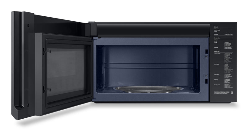Four à micro-ondes à hotte intégrée Samsung de 2,1 pi³ avec 400 pi³/min et affichage à DEL - acier inoxydable - ME21DG6300SRAC
