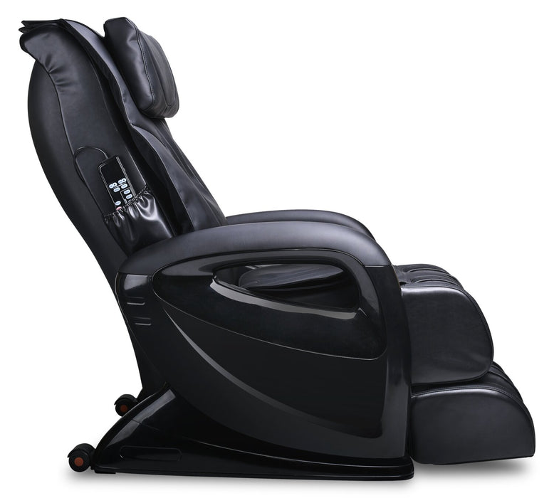 Fauteuil de massage inclinable Remedy de 48,4 po en similicuir - noir