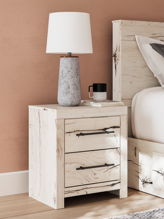 Table de nuit Derekson de 21,7 po (L) x 24,3 po (H) à 2 tiroirs avec ports USB - blanc rustique