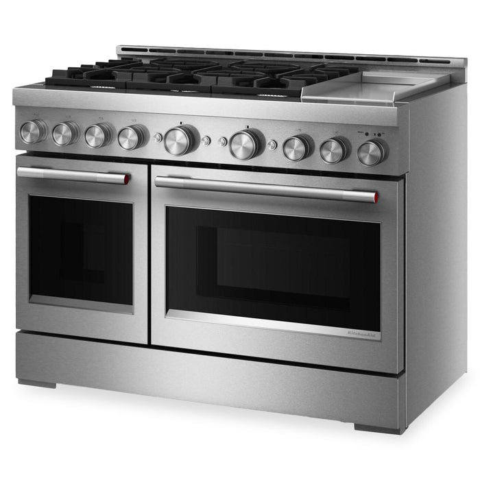 Cuisinière à gaz KitchenAid de 6,3 pi³ de style commercial à 6 brûleurs - acier inoxydable - KFGD948SSS