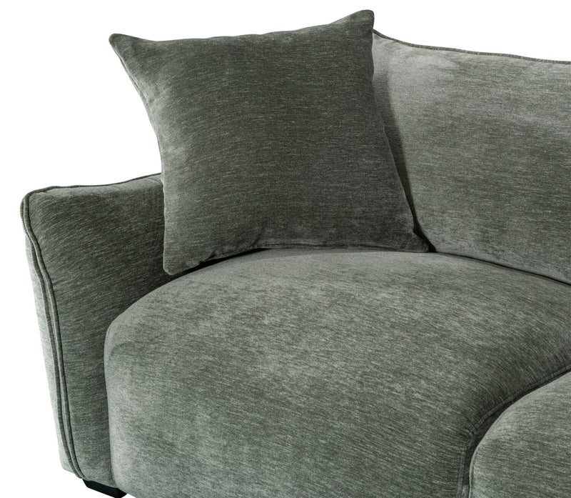 Sofa sectionnel Reflect 3 pièces en tissu de chenille avec coussins de dossier réversibles - vert